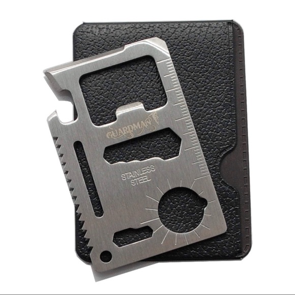 Guardman 11 In 1 Stainless Steel Multi Tool Survival Card Wallet - Picture 1 of 5